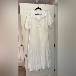 Banana Republic White Collared Dress